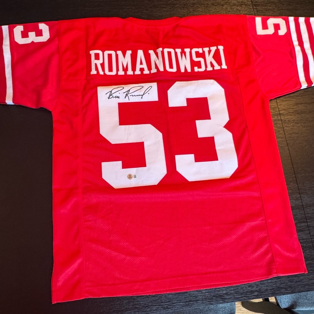 Beckett Authentication Verified 49ers Bill Romanowski Signed Jersey